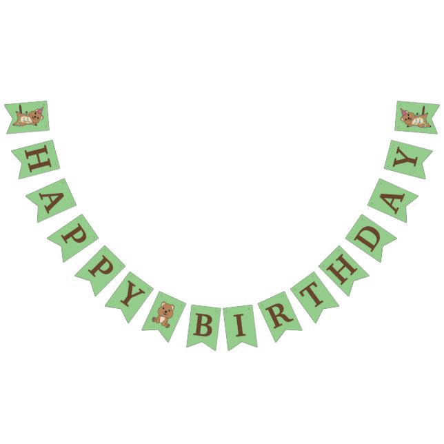 Joyeux Anniversaire Quokka Party Bunting drapeaux (Tout)