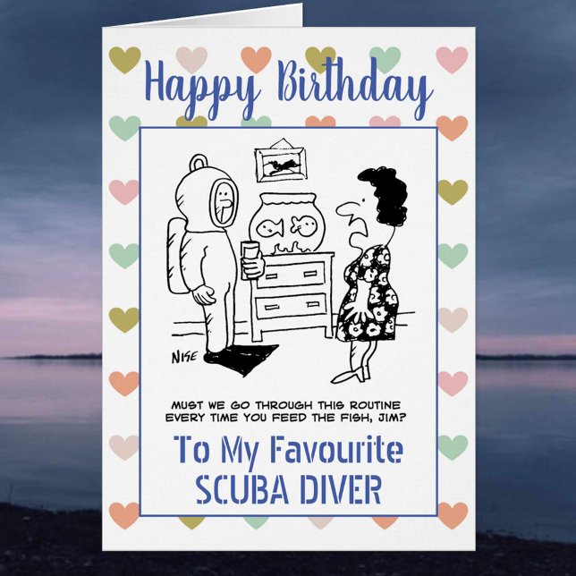 Joyeux Anniversaire Scuba Diver (Créateur téléchargé)