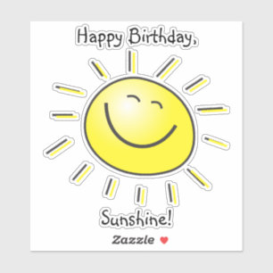 Joyeux anniversaire, soleil ! Autocollant