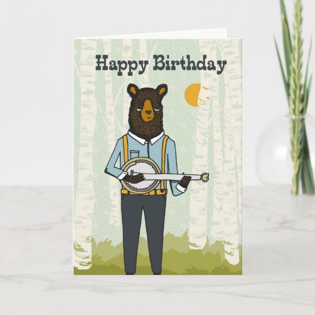 Joyeux anniversaire - soutenez jouer la carte (Devant)