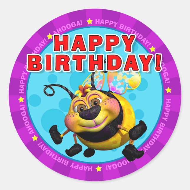 Joyeux anniversaire ! Stickers avec BeeWee (Devant)