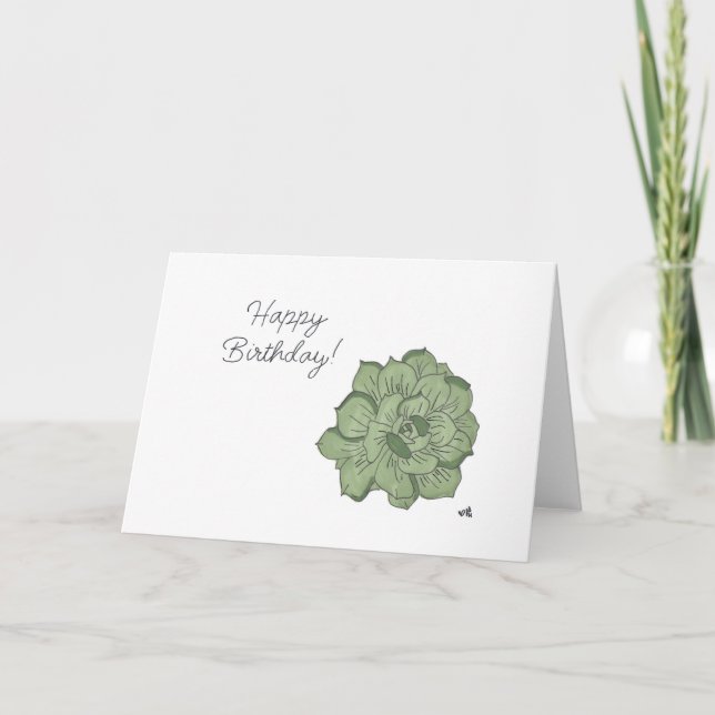 Joyeux anniversaire Succulent 1 carte (Devant)