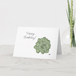 Joyeux anniversaire Succulent 1 carte