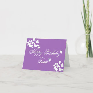Joyeux Anniversaire Tante Carte de remerciements p