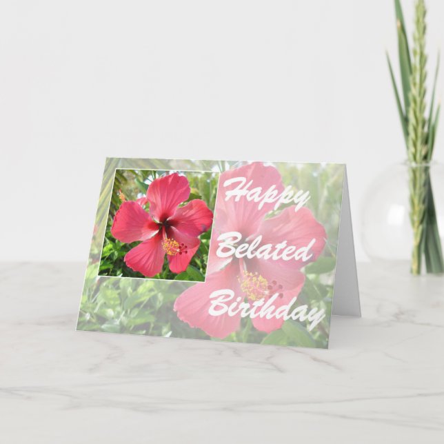 joyeux anniversaire tardif avec carte de voeux hib (Devant)