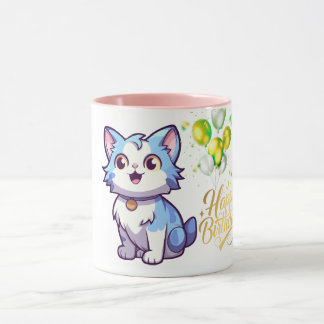 Joyeux Anniversaire Tasse à Café Chat – Cadeau Mig