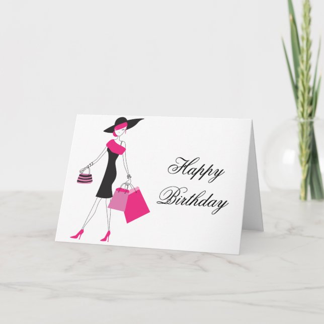 Joyeux anniversaire/toute occasion Shopper Carte d (Devant)