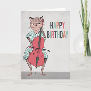 Joyeux anniversaire - violoncelle jouant la carte