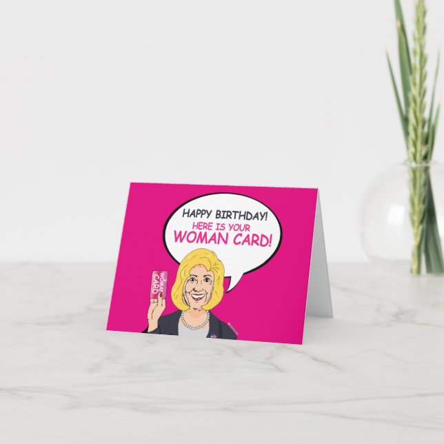 Joyeux anniversaire, voici votre carte femme ! (Devant)