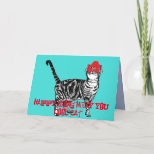 Joyeux anniversaire Vous Cool Tabby Chat Carte d'a