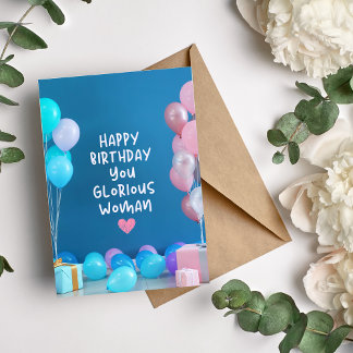 Joyeux Anniversaire Vous Glorieuse Carte Femme