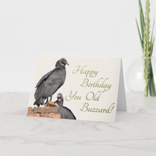 Joyeux Anniversaire Vous Vieux Buzzard Carte De Zazzle Ca