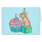Joyeux anniversaire Whimsical Cupcake Pika Illustr