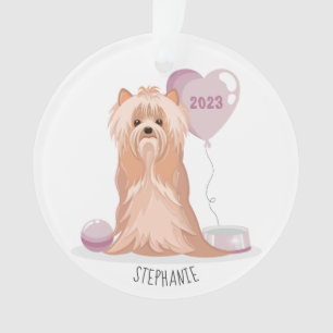 Joyeux Anniversaire Yorkshire Terrier Mignon