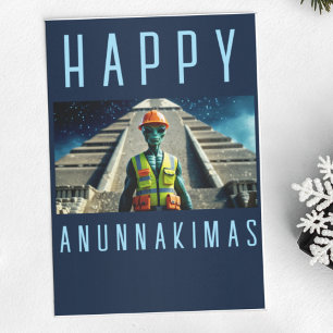 Joyeux Anunnakimas Carte de Noël Alien Pyramide
