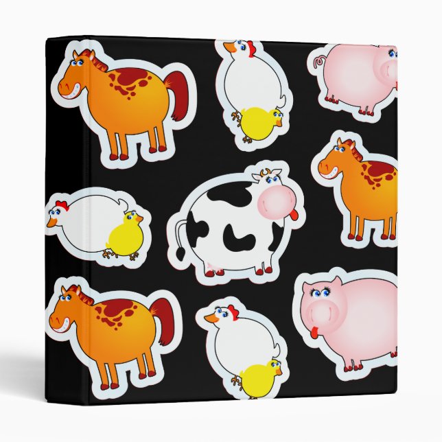 Joyeux arrière - plan agricole, classeur (Devant/Côté)