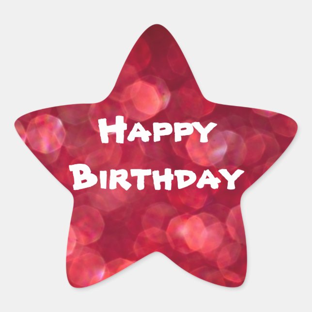 Joyeux Autocollant coloré d'anniversaire (Devant)