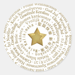 Joyeux autocollant de différentes langues de Noël