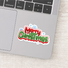 Joyeux autocollant de flocon de Noël