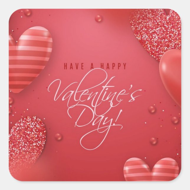 Joyeux Autocollant de la Saint-Valentin (Devant)