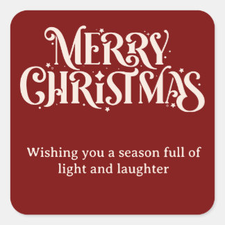 Joyeux autocollant de Noël rouge