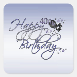 Joyeux Autocollant du 40e anniversaire