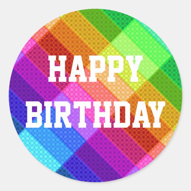 Joyeux autocollants d'anniversaire (Devant)