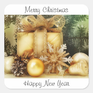 Joyeux autocollants de Noël et Bonne Année