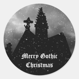 Joyeux autocollants de Noël gothique