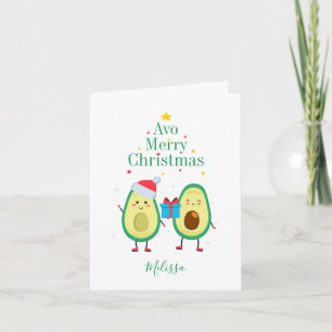 Joyeux Avocado de Noël Illustration personnalisée 