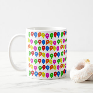 Joyeux Ballons colorés de Mug d'anniversaire