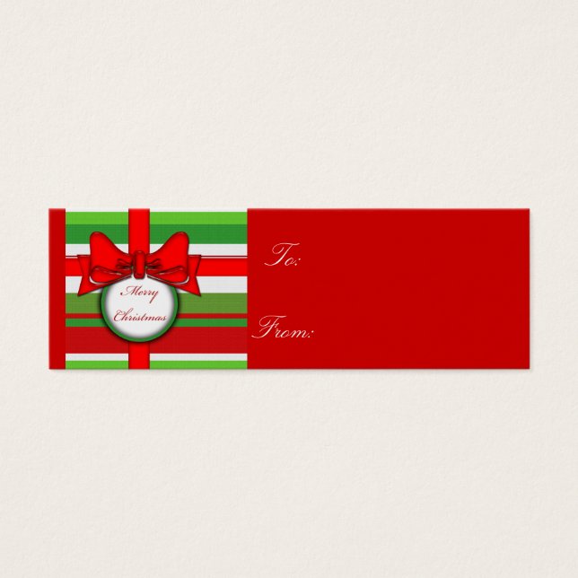 joyeux bande de noël, étiquette cadeau (Devant)