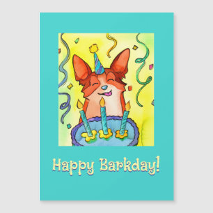 Joyeux Barkday ! Carte d'anniversaire de Corgi