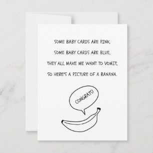 Joyeux bébé Joyeux Carte avec banane