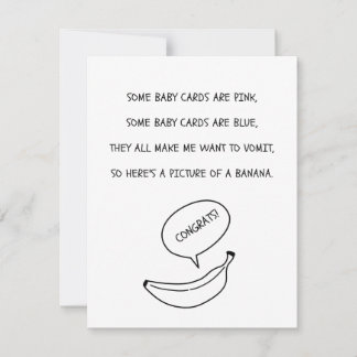 Joyeux bébé Joyeux Carte avec banane
