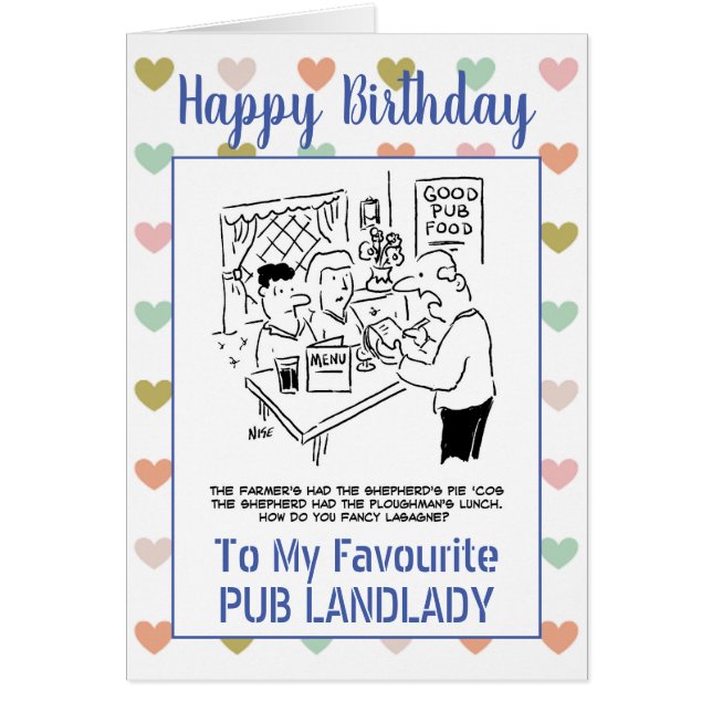 Joyeux Birthday Pub Landlady (Devant)