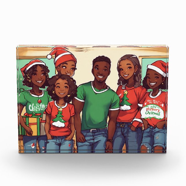 Joyeux bloc photo de l'arbre de Noël pour filles (Devant)