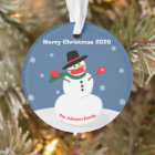 Joyeux bonhomme de neige de Noël dans le masque du