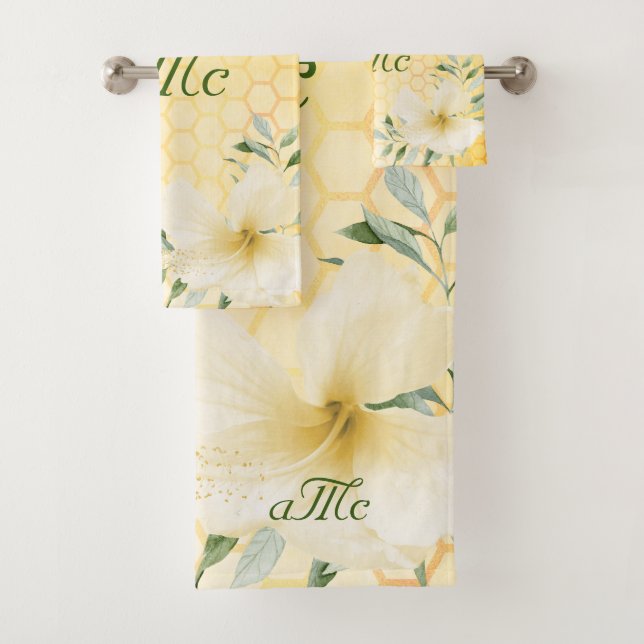 Joyeux bosse abeilles jaune nid d'abeille monogram (En situation)