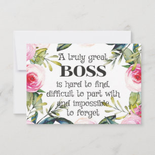 Joyeux Boss's Day Boss Appréciation Carte de remer