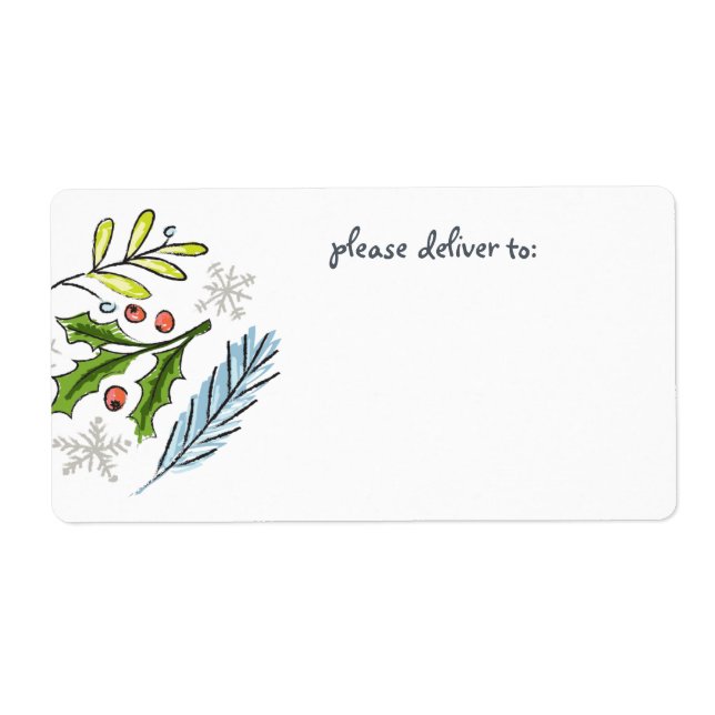 Joyeux Boughs d'épinette de Noël vierges (Devant)