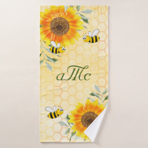 Joyeux bourdon abeilles jaune couple de tournesol