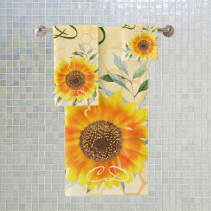 Joyeux bourdon abeilles jaune tournesol monogramme