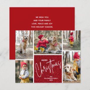 Joyeux budget de Noël Cartes de fin de année rouge