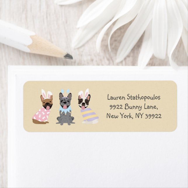 Joyeux Bulldogs français de Pâques (En situation)