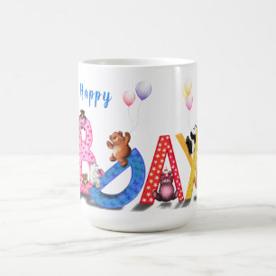 Joyeux cadeau d'anniversaire Mug avec Bears Party