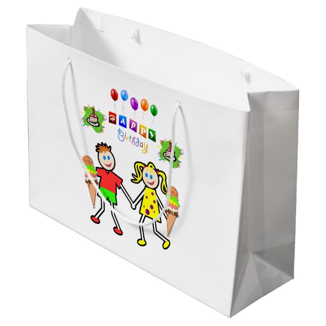 Joyeux cadeau d'anniversaire Sac Twin (Dos Angle)