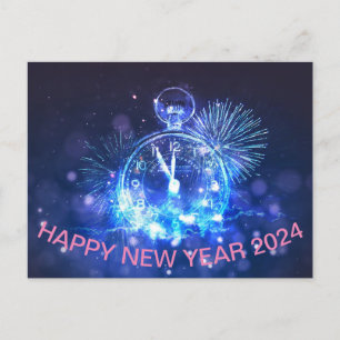 Joyeux cadeau de carte postale du Nouvel An 2024