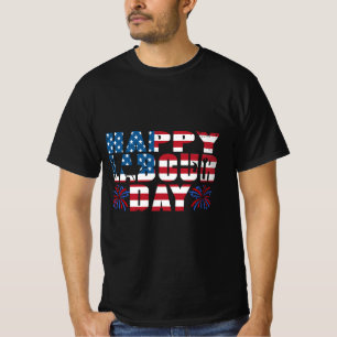 Joyeux cadeau de la fête du travail T-shirt drapea
