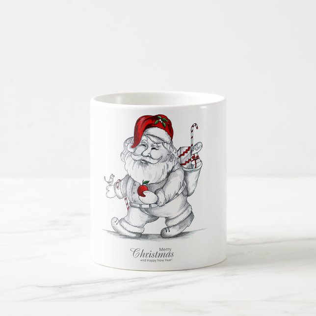 Joyeux café de Noël Mug (A Christmas Illustration coffee mug!)